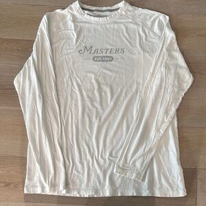 Masters White Long Sleeve Tee Classic Crew